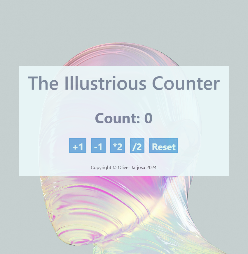 Counter App project preview.